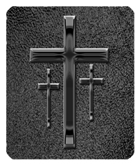 Black 3 Crosses Shimmer Black